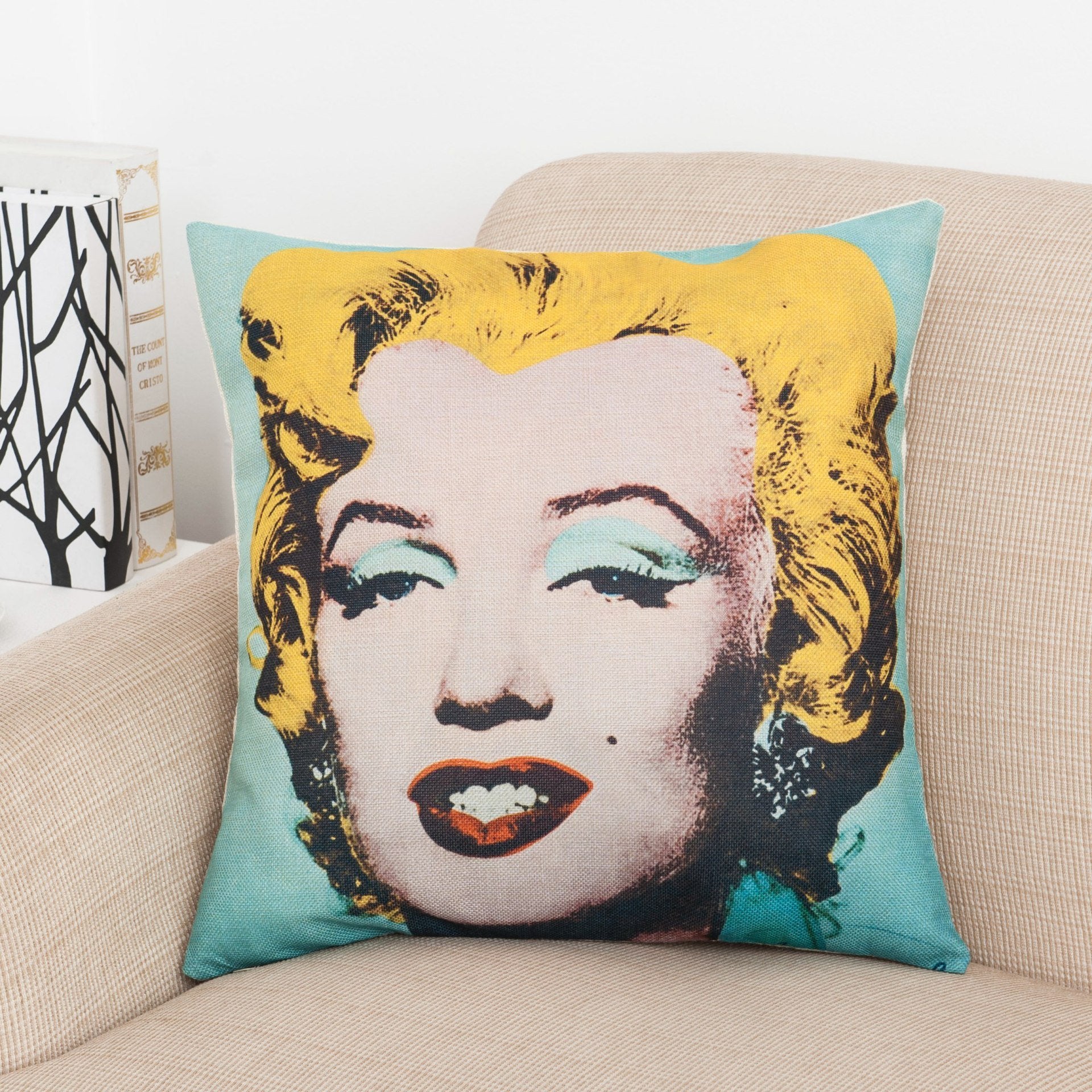 Fundas de almohada con estampado gráfico artístico de Warhol