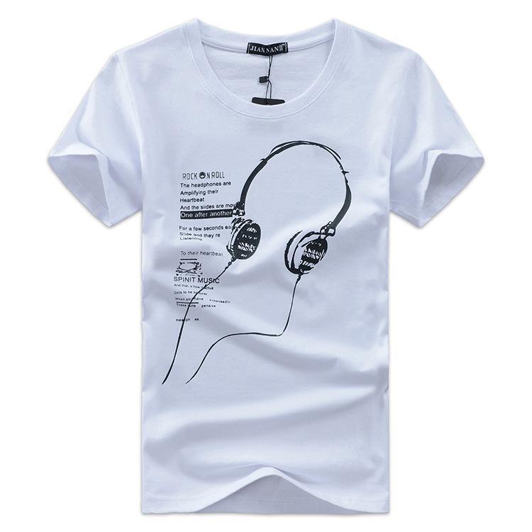 Música é camisa de fone de ouvido da vida