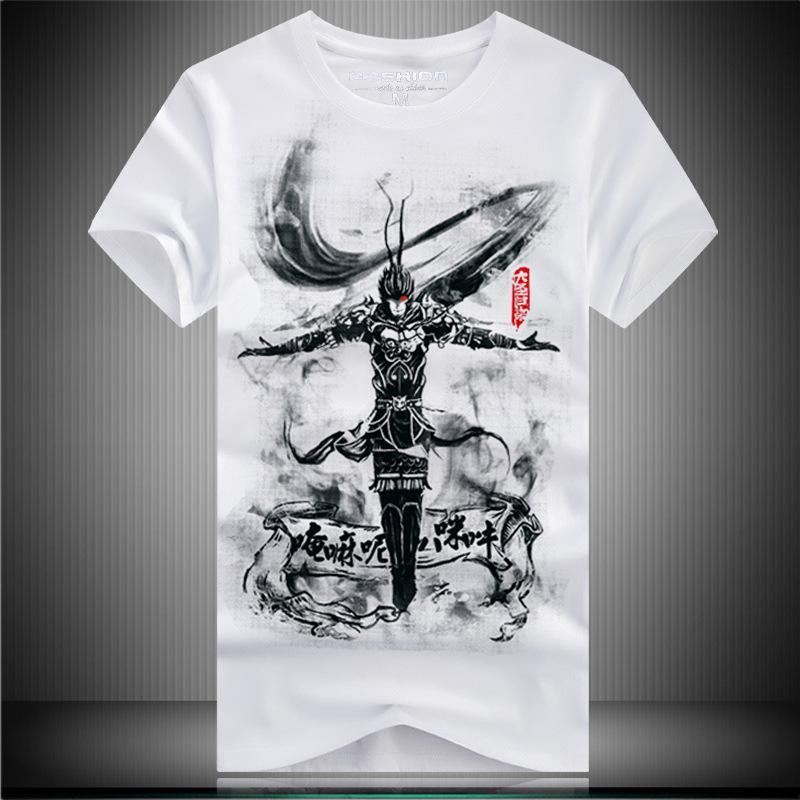 Camiseta gráfica de manga curta ninja loucura