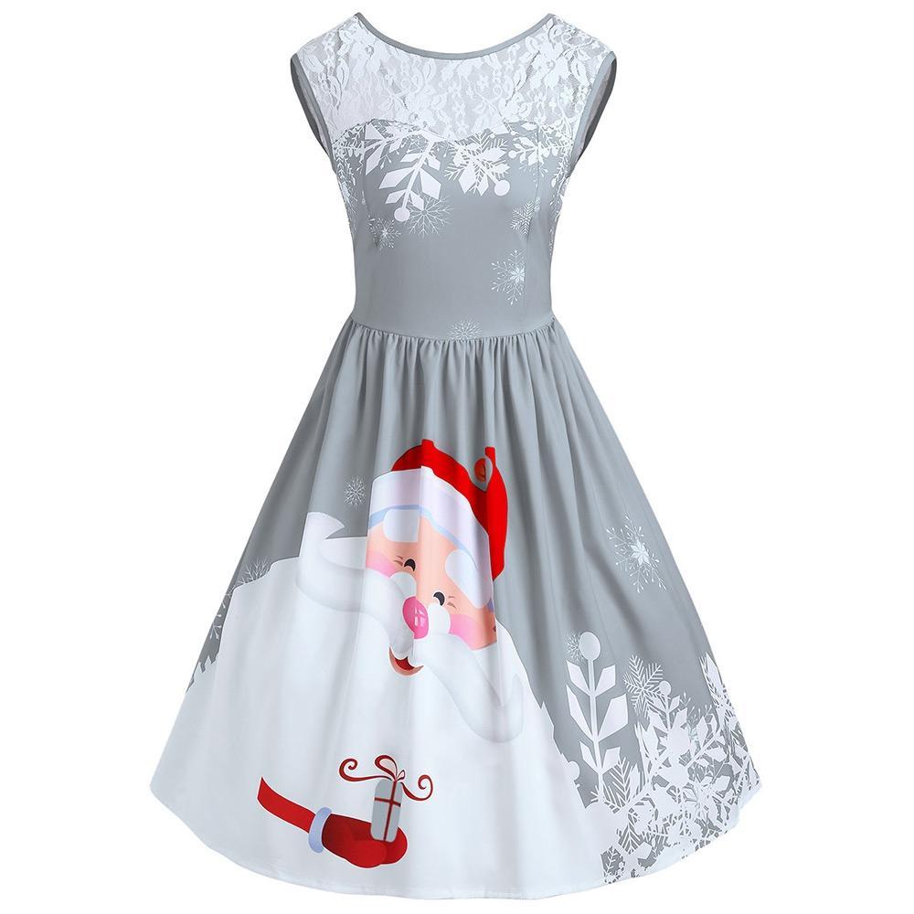 Rotes Santa-Weihnachtsfeier-Kleid