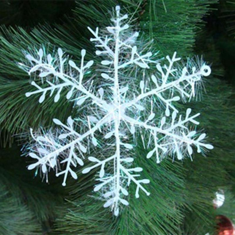 White Snowflake Christmas Tree Ornaments