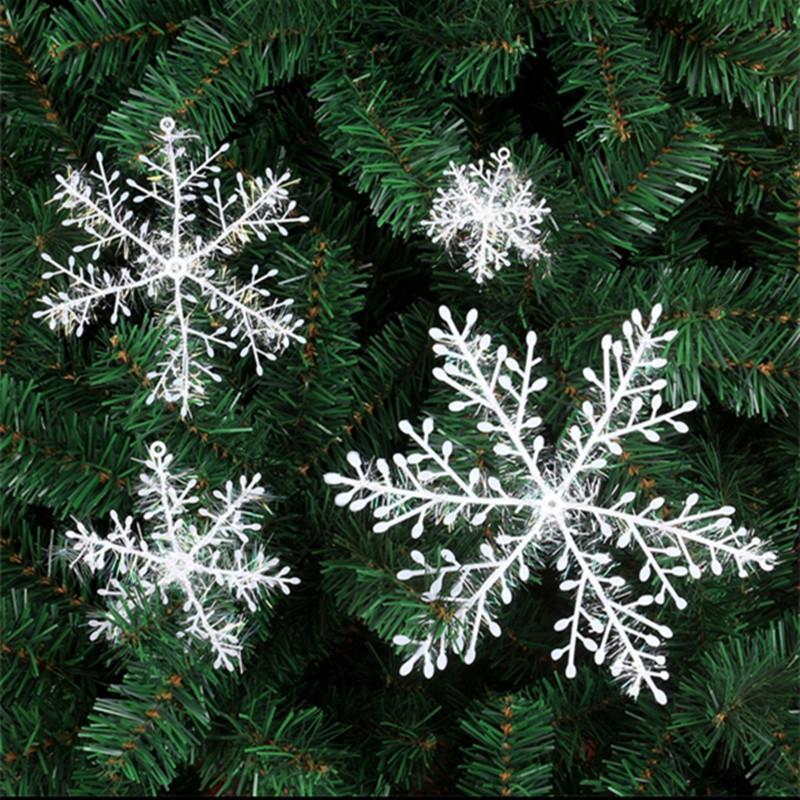 White Snowflake Christmas Tree Ornaments