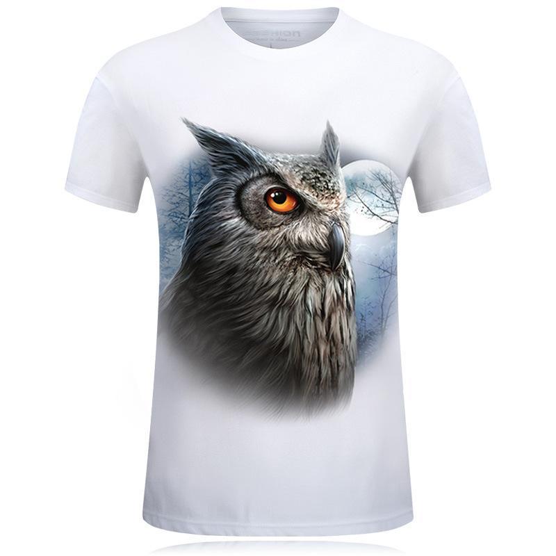 Wise Owl At Night Shirt-White-Theone Apparel
