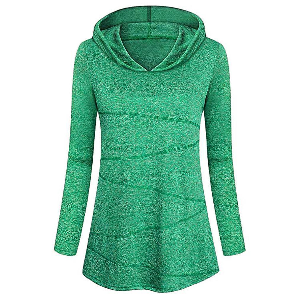Zigzag Wide Mouth Hooded Sweater-Green-Theone Apparel