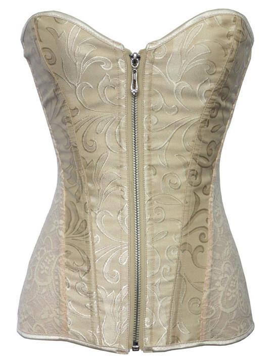 Corset de lingerie en dentelle à fermeture éclair