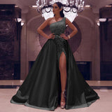 Asymmetrical Off the Shoulder Gown with Dramatic Skirt - THEONE APPAREL