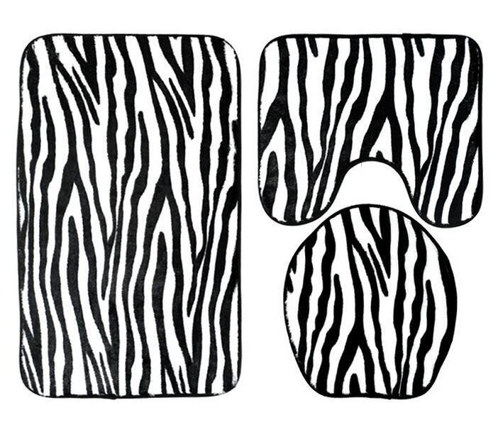 Black and White Print Bath Mat Sets - THEONE APPAREL