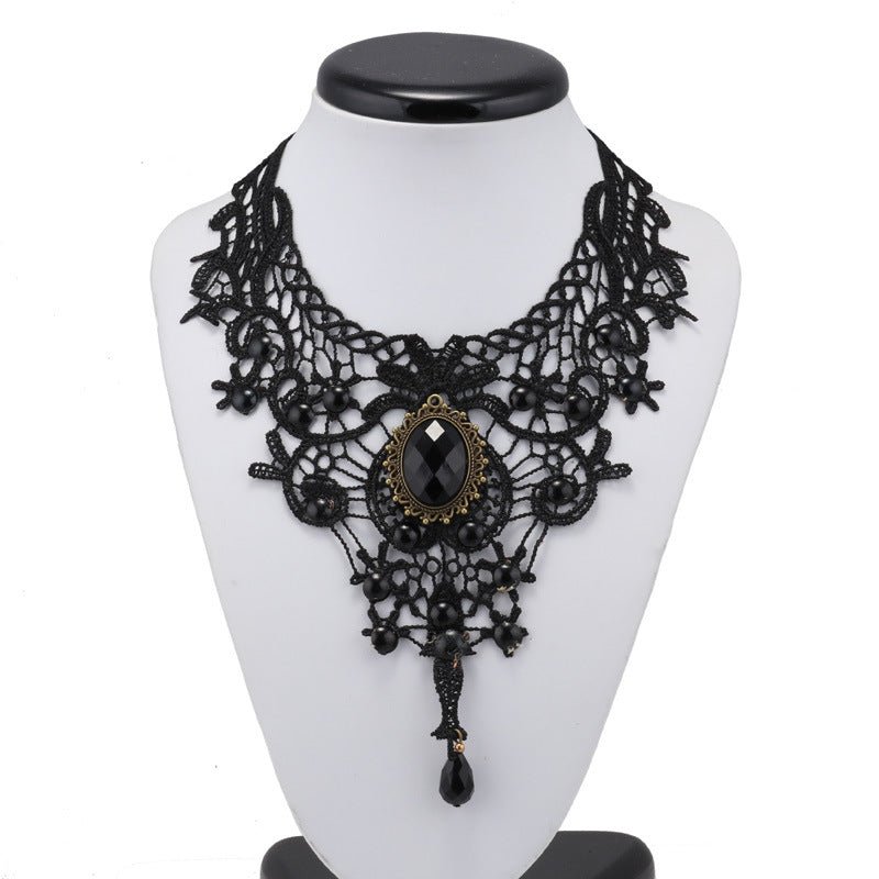 Black Lace Drop Choker - THEONE APPAREL