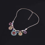 Bold Coloful Disc Necklace - THEONE APPAREL