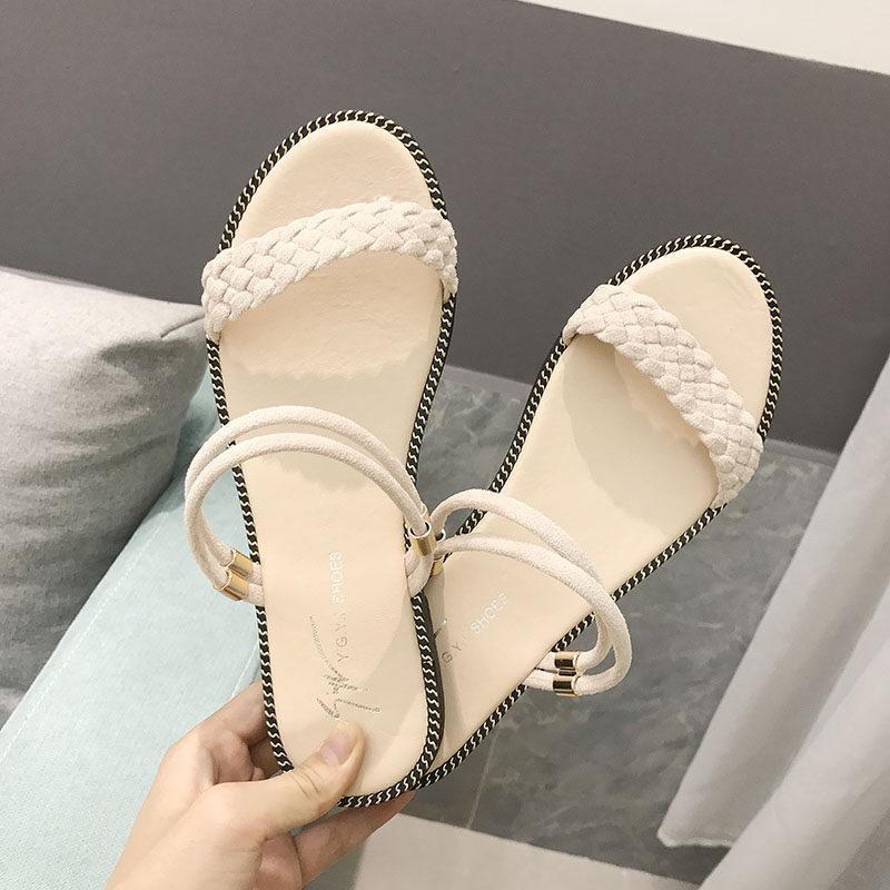 Braided Band Slip On Fashion Sandals - THEONE APPAREL