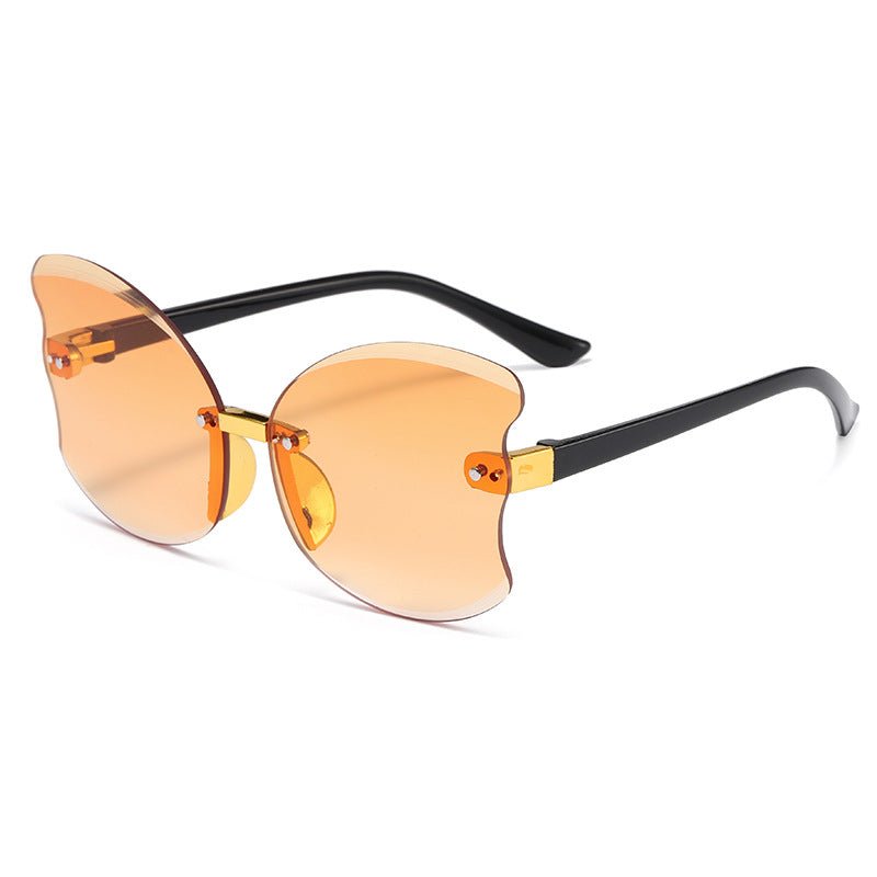 Butterfly Wing Ombre Frameless Plastic Sunglasses - THEONE APPAREL