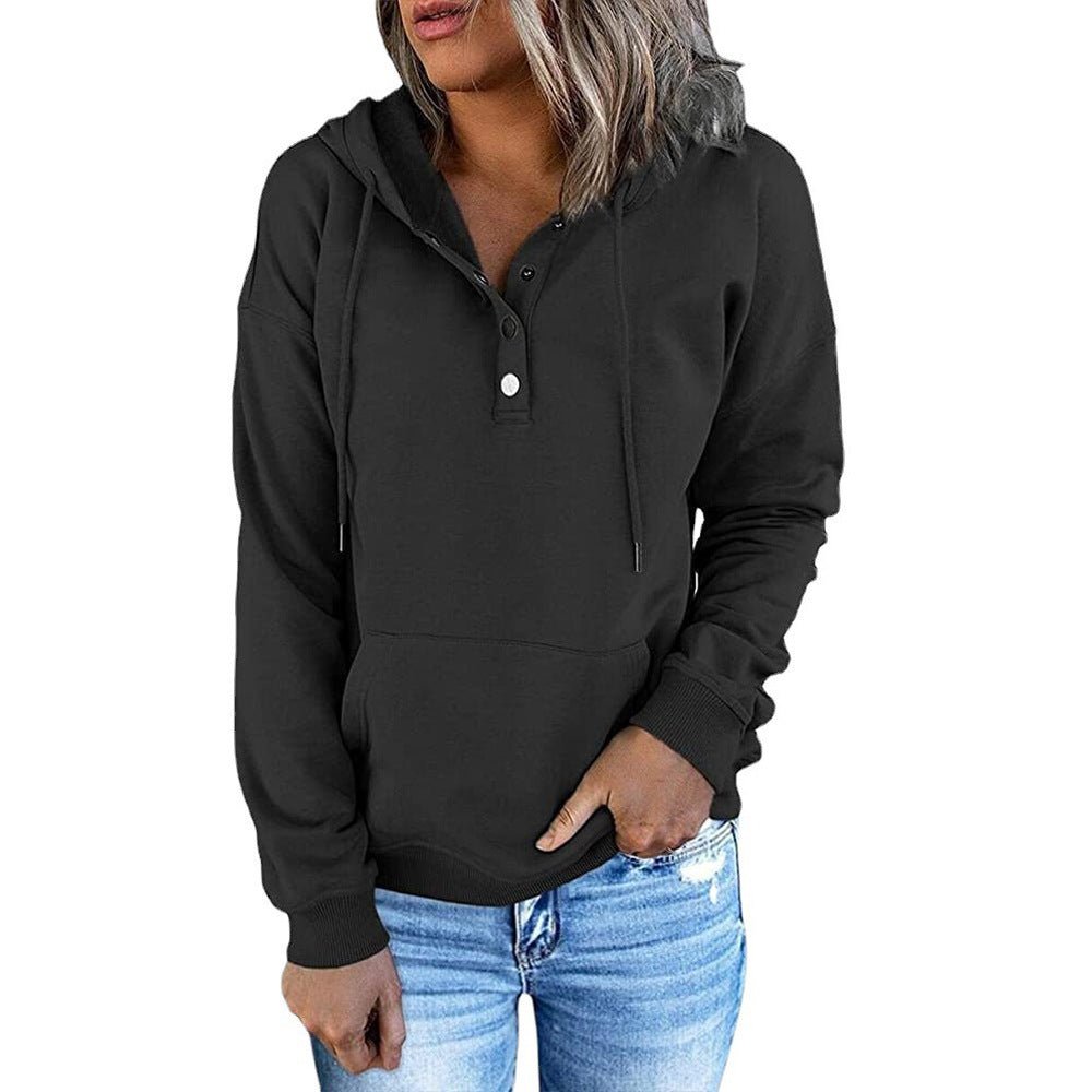 Casual Button Front Hoodie - THEONE APPAREL